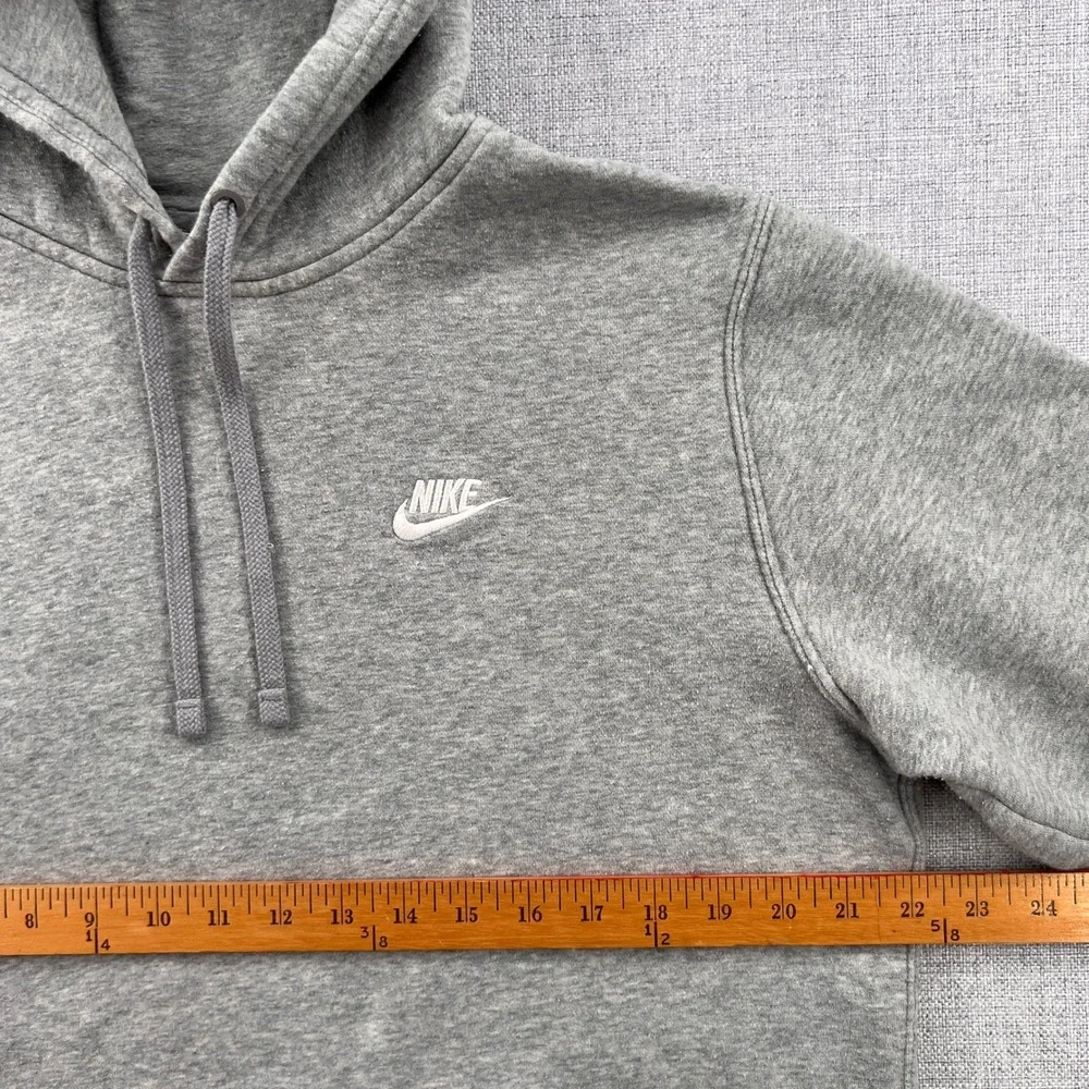 Nike Sportswear Club Fleece Pullover Hoodie Men Large Grey Active Minimal Lounge